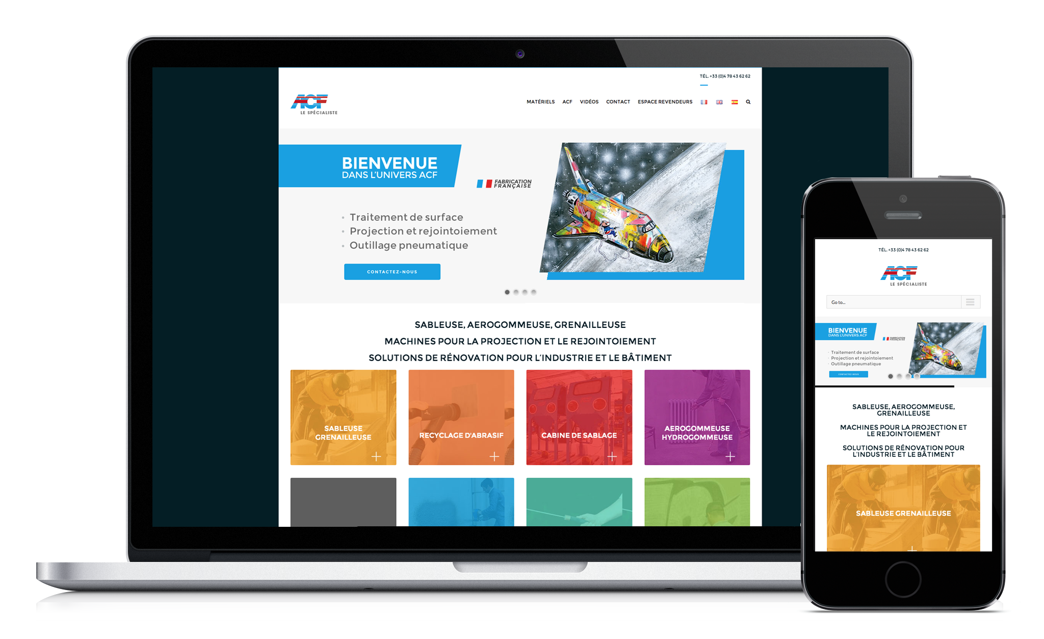 acf mockup Conception du site Web d'ACF France