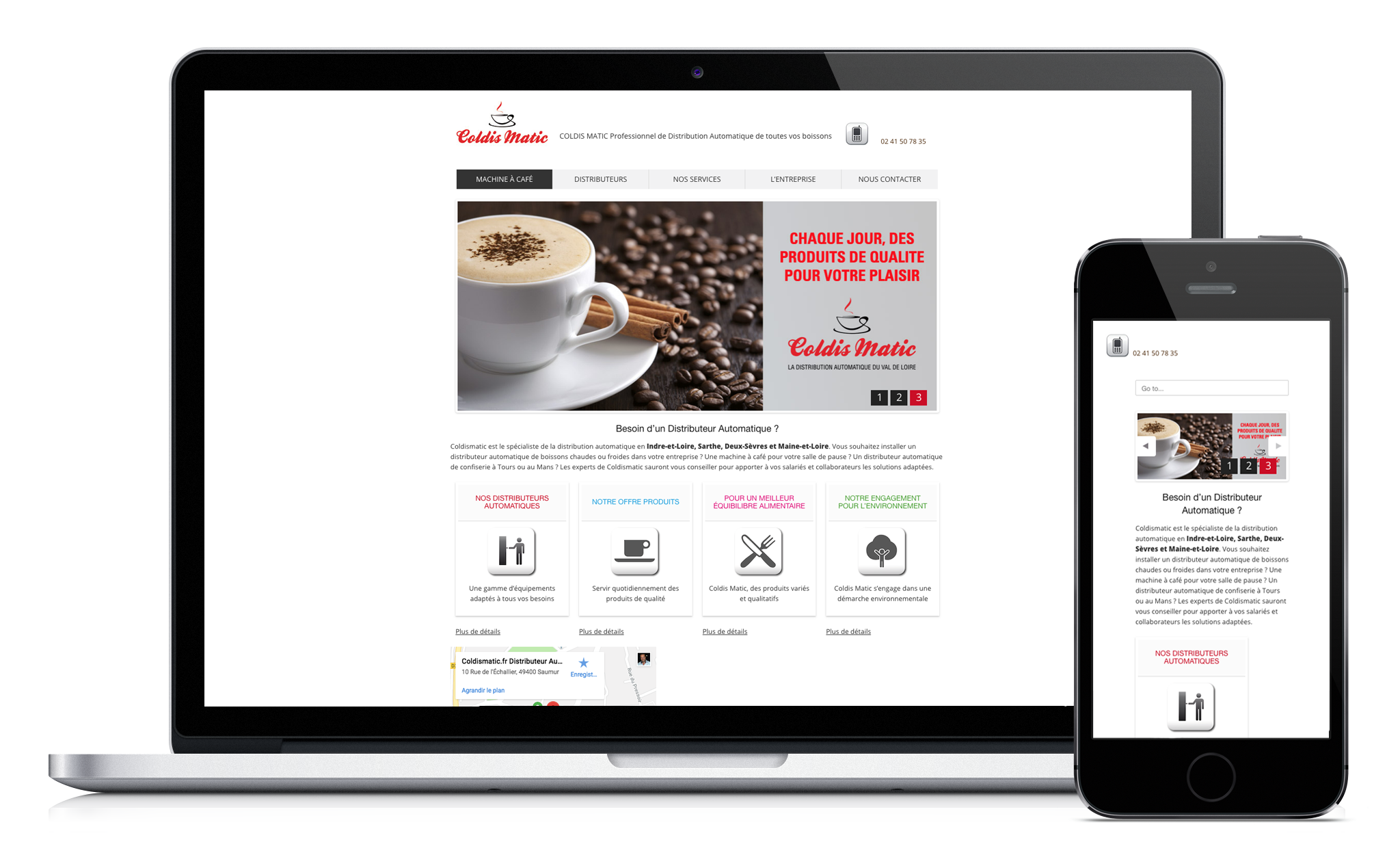 coldis mockup Conception de site Web de Coldis Matic