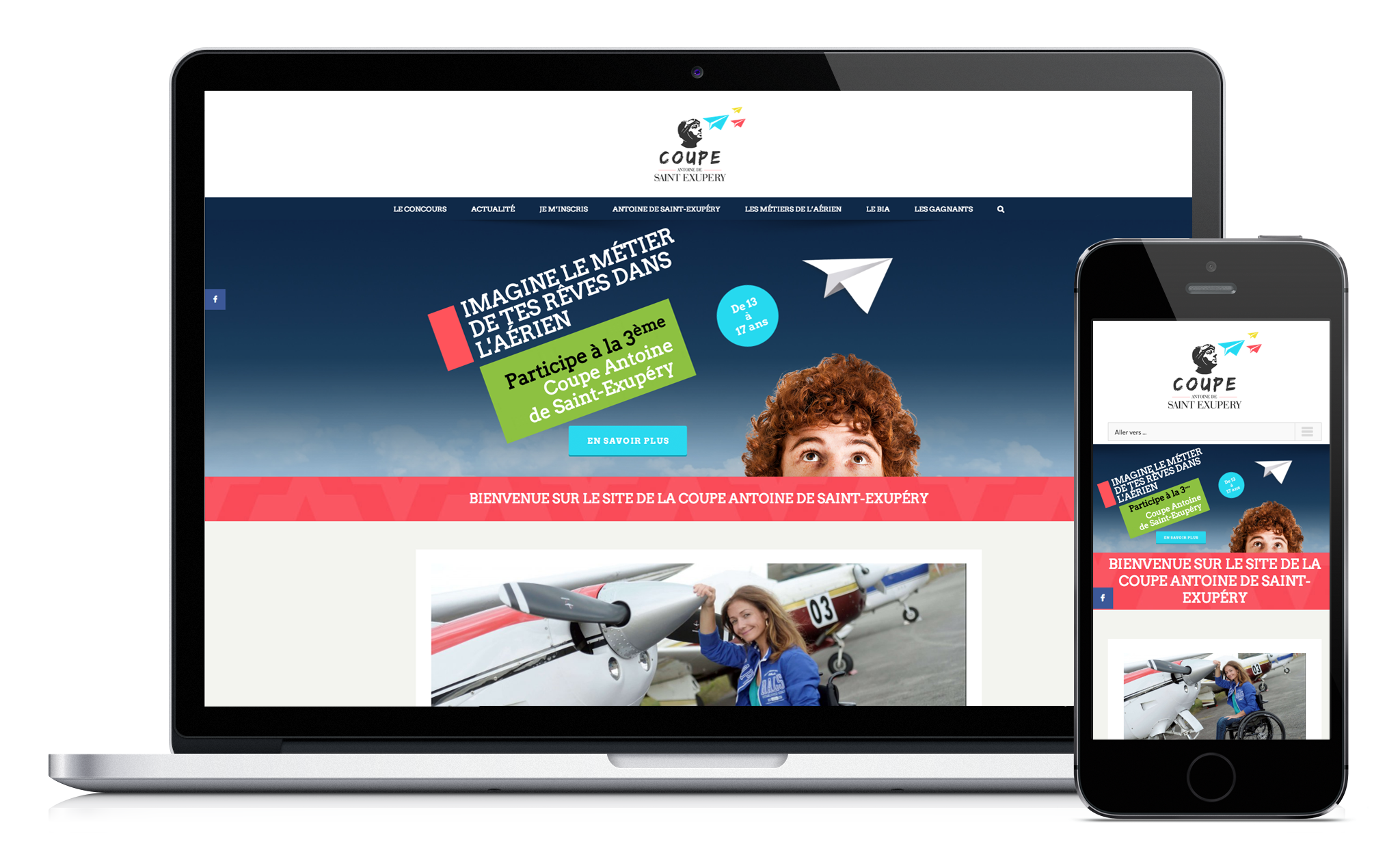cse mockup Conception du site web de la Coupe Antoine de Saint-Exupéry